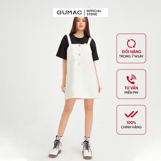  Yếm nữ phối nút GUMAC phong cách Hàn Quốc DB539 [không kèm áo thun