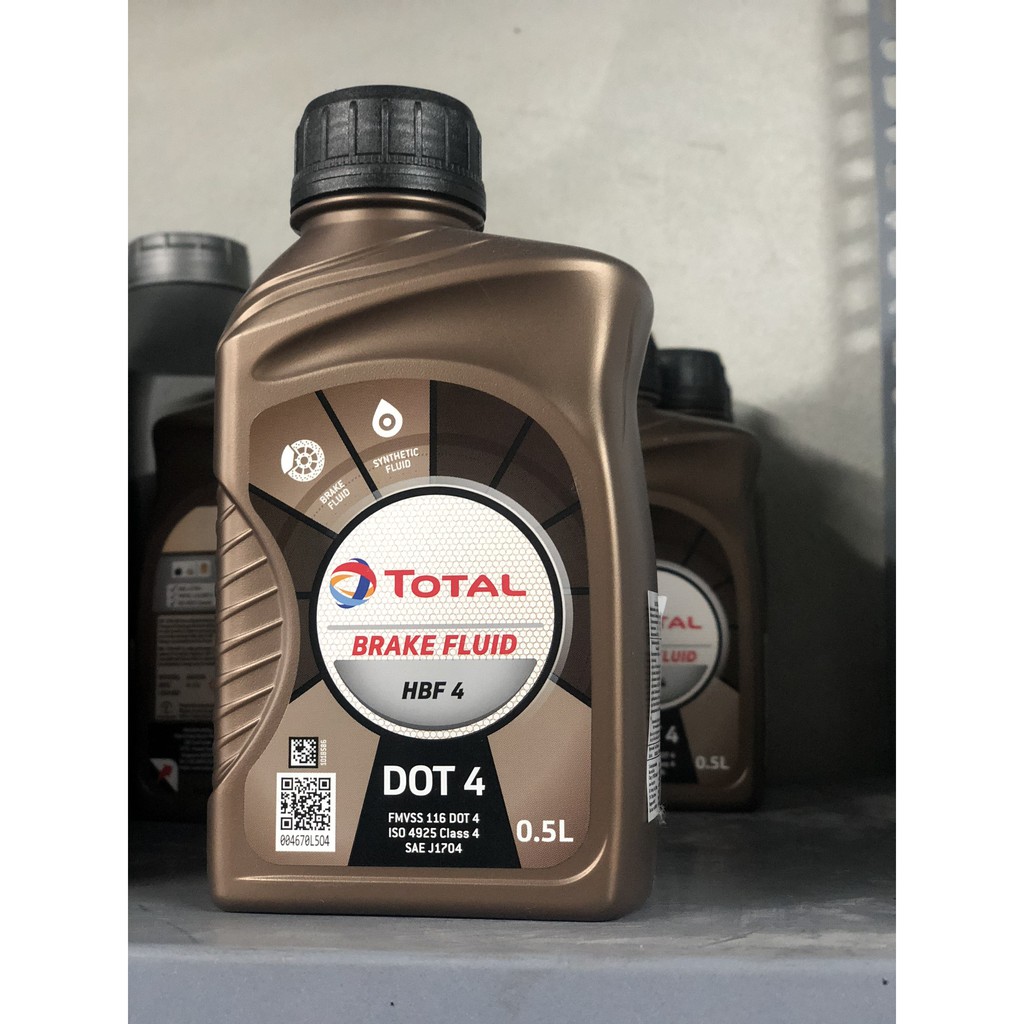 Dầu phanh thắng Dot 4 Total HBF 4 0.5L lít Singapore
