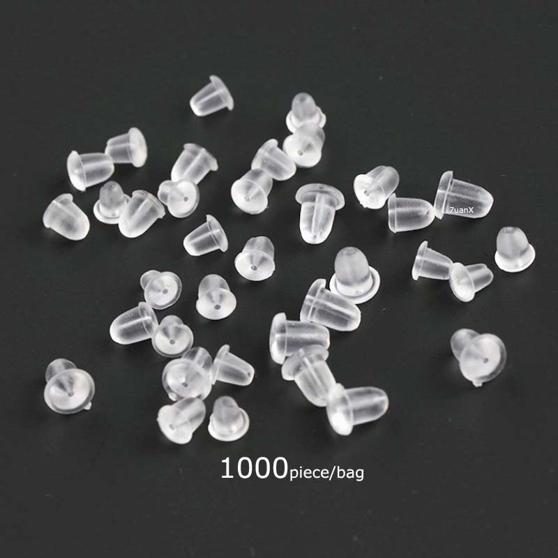 Túi 1000 nút nhét tai 5mm bằng silicon mềm trong suốt