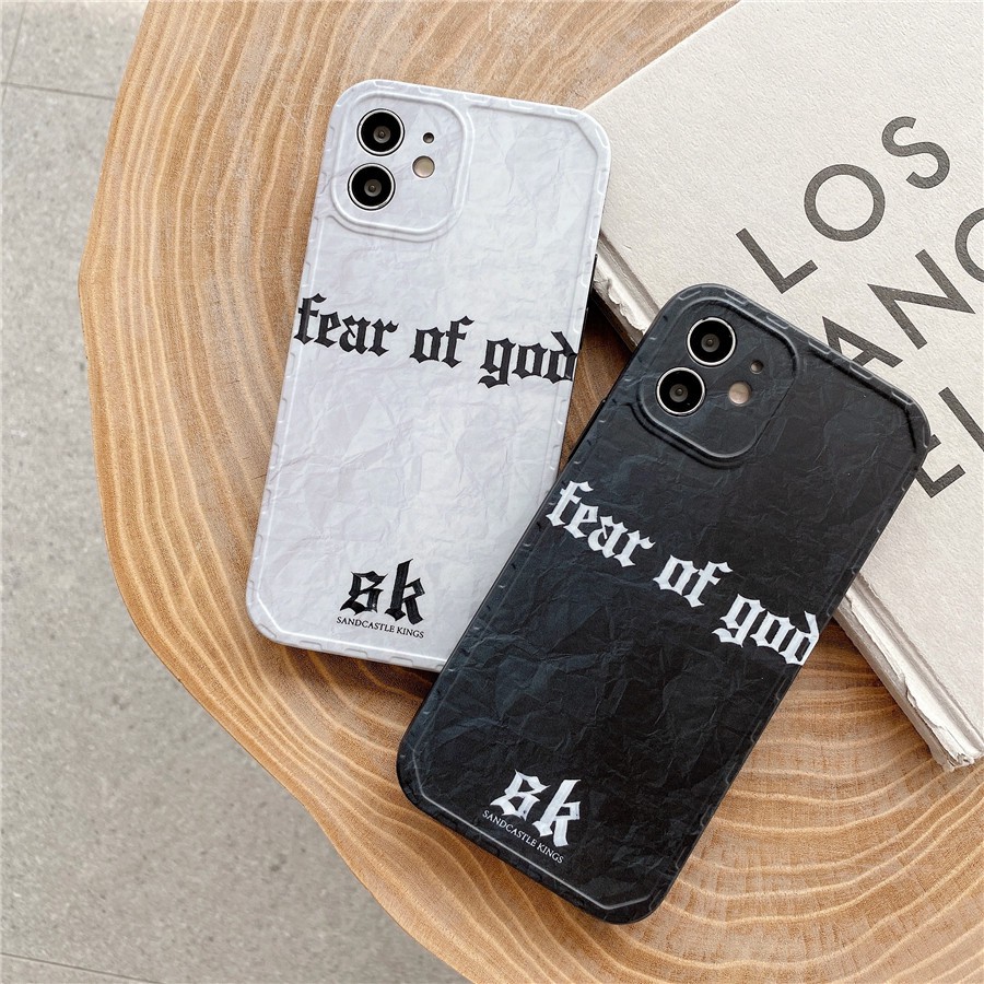 Ốp Điện Thoại Silicone Mềm Họa Tiết Fear of God Cho iPhone 14 Pro Max iPhone 13 Pro Max iPhone 12 Pro Max iPhone 11