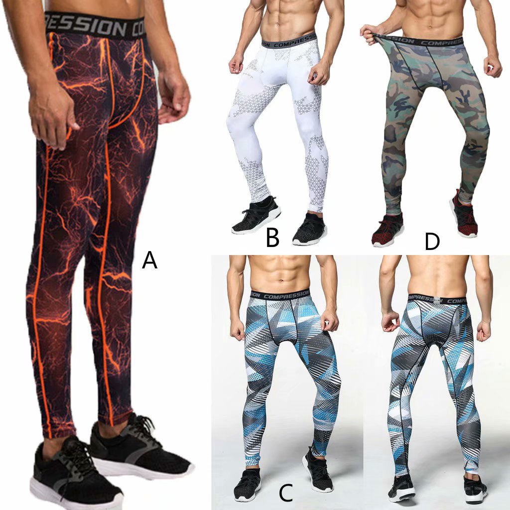 Quần legging họa tiết rằn ri tập thể thao năng động cho nam