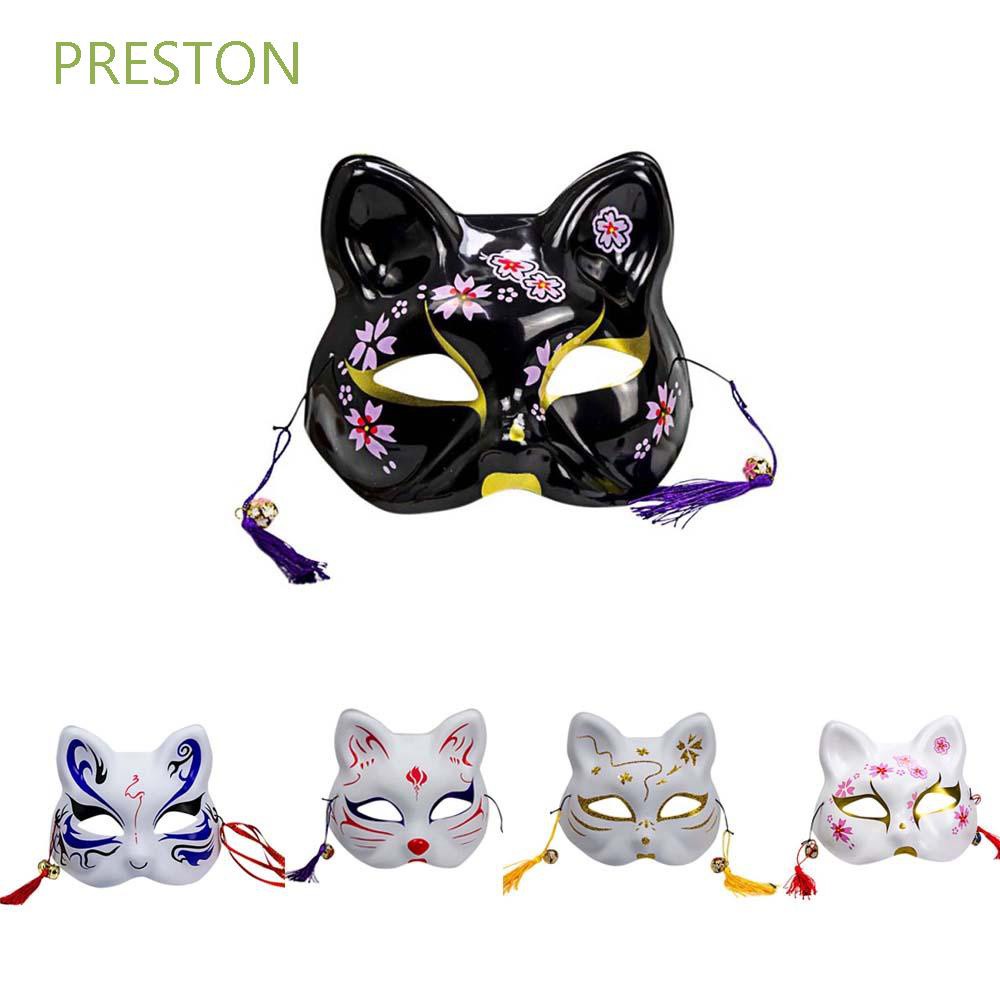 Mặt nạ hóa trang nhựa phối tua rua và lục lạc phong cách Anime Nhật Bản