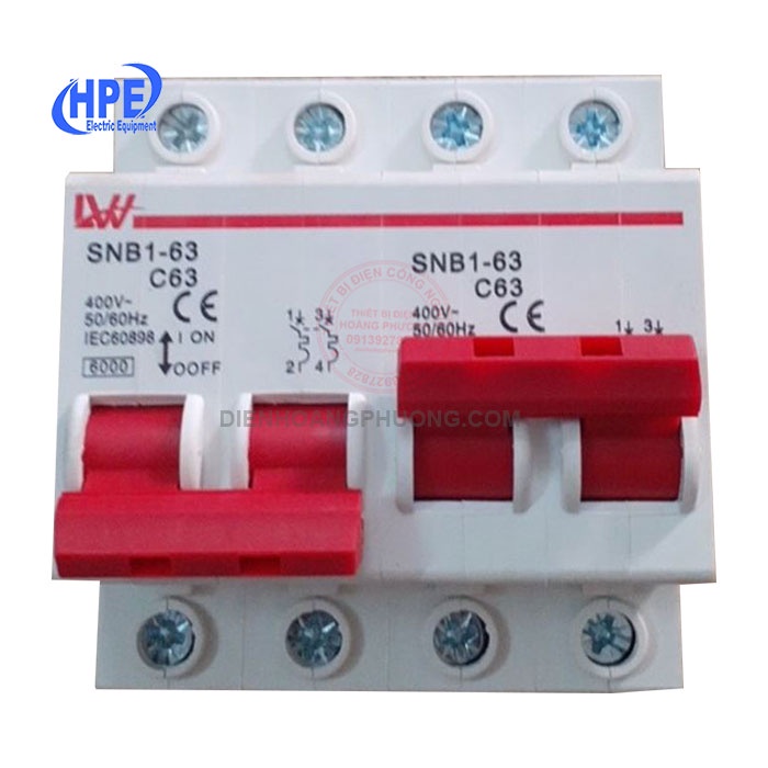 ÁT đảo chiều 1 pha 32A , 63A  - Cầu dao đảo chiều dạng aptomat