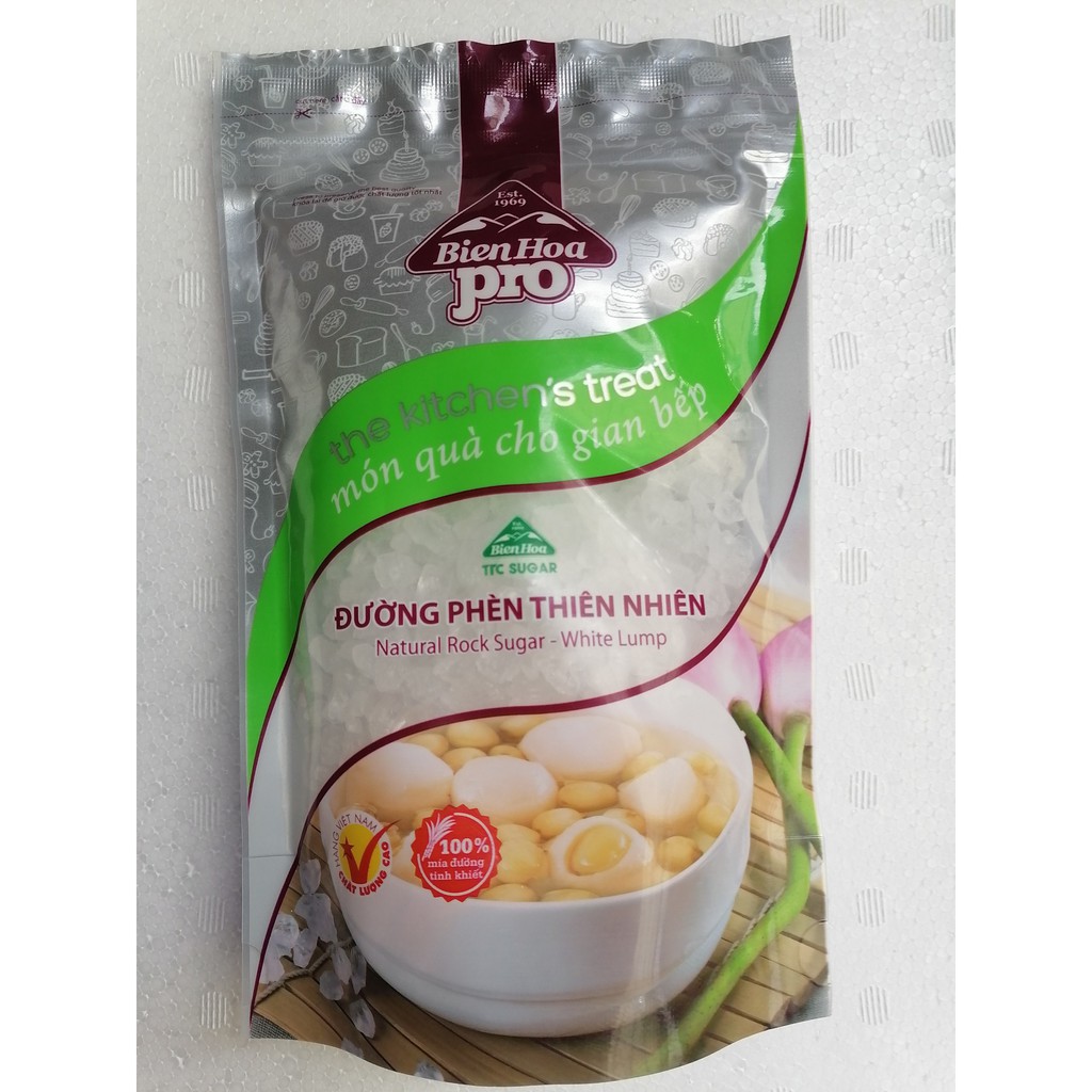 [500g] Đường phèn hạt thiên nhiên [VN] BIÊN HÒA Natural Rock Sugar – White Lump (halal) (bph-hk)