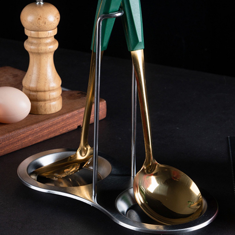 Muỗng múc canh/ muỗng vớt thức ăn bằng thép không gỉ 304 hình vỏ sò mạ vàng