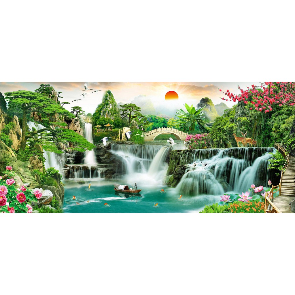 Tranh đính đá 5D , Tranh Phong cảnh đính full đá