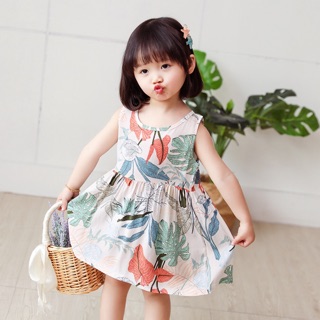 Váy sát nách bé gái chất viscose siêu mát