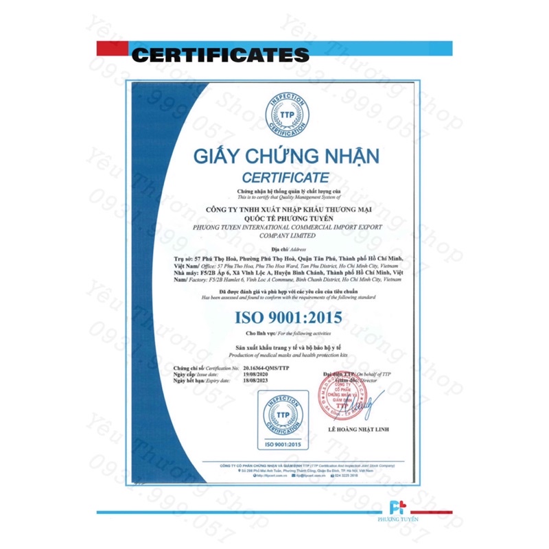 Khẩu trang PT N95 hộp 10 cái