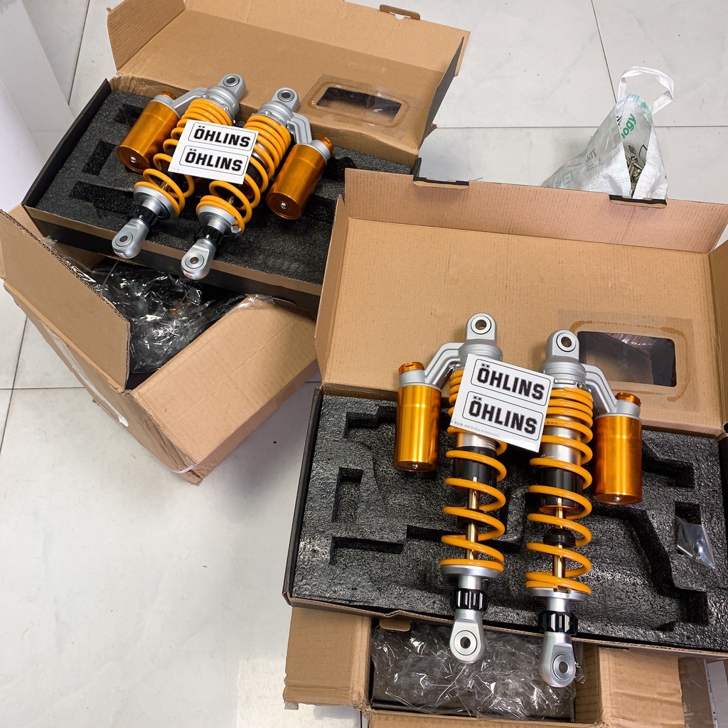 NEW 100% - Phuộc Sau Ohlins Bình Dầu gắn WAVE FUTURE SIRIUS Lò Xo Vàng Ty Vàng Có Tăng Chỉnh giảm sóc tốt độ nhúng êm ái
