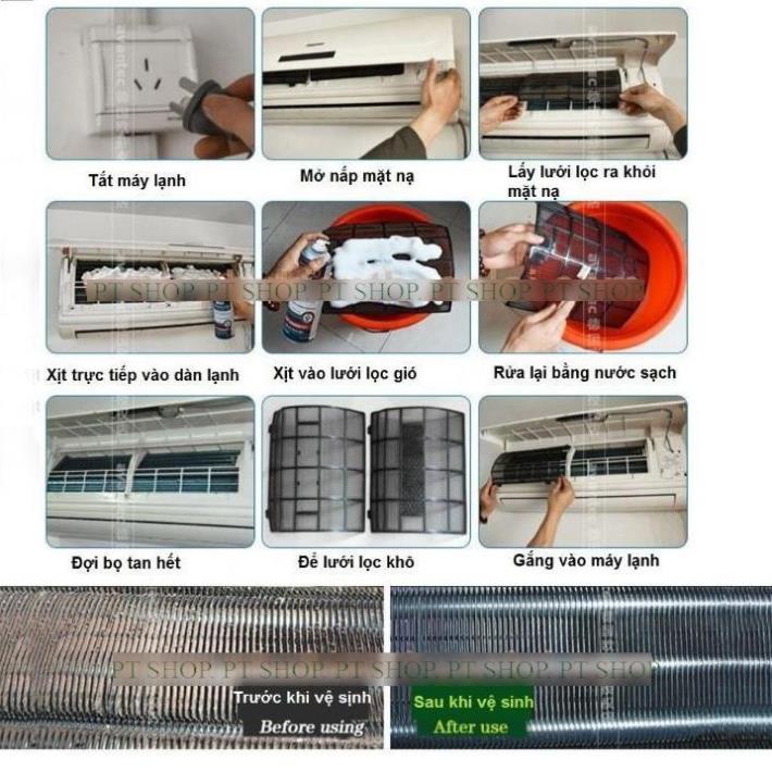 Chai xịt Avantec 600ml khử mùi vệ sinh máy lạnh điều hòa, dàn lạnh xe hơi, quạt hơi nước