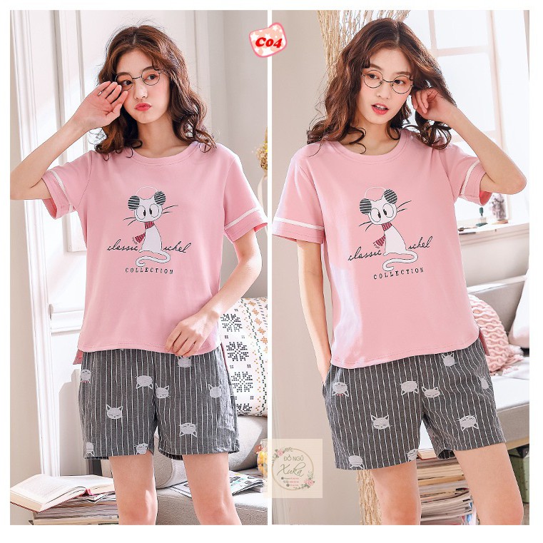 Bộ Ngủ Cộc Cotton Cao Cấp C1 | BigBuy360 - bigbuy360.vn