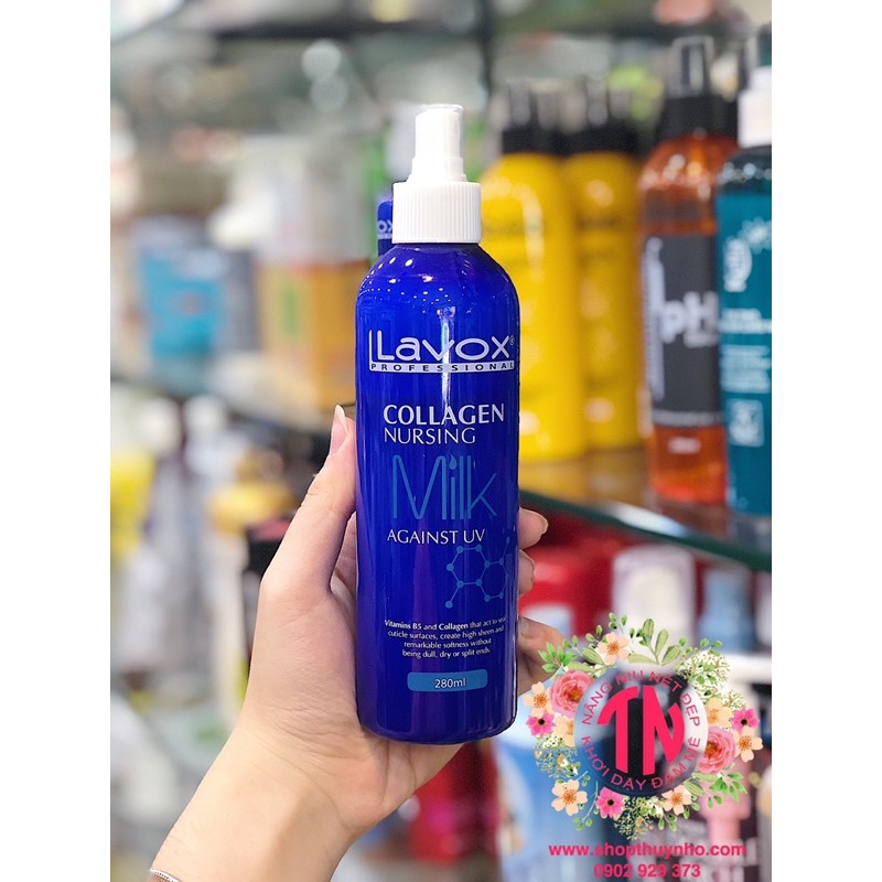 Sữa xịt dưỡng Collagen chống tia UV siêu bảo vệ tóc Lavox - 280ml