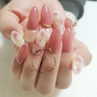 [Mã NHUQAD giảm 10% đơn 100k] [ Nail box ] Nailbox móng úp thiết kế sẵn mẫu thạch hồng ẩn xà cừ