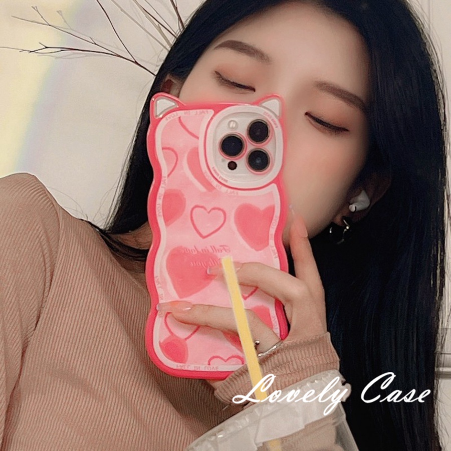Ốp Điện Thoại Họa Tiết Tai Mèo Dễ Thương Cho IPhone 14 13 12 11 Pro Max X XR Xs Max 8 7 6 6s Plus SE 2020