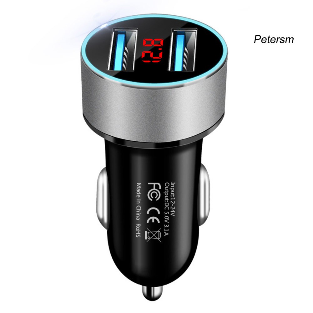 Tẩu Sạc Điện Thoại Cổng USB Kép 3.1A Tiện Dụng Cho Xe Hơi