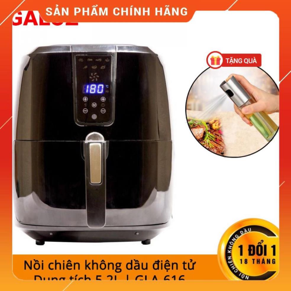 [FreeShip] Nồi chiên không dầu điện tử Galuz 5.2l GLA-616, Hàng chính hãng - Bảo hành 12 tháng