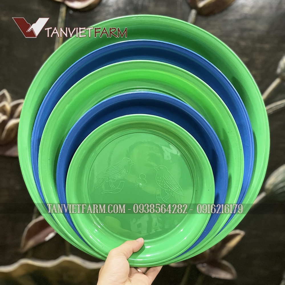 Khay/ mâm/ đế hứng phân cho lồng chim loại tròn bằng nhựa đủ size 25/30/35/40/45