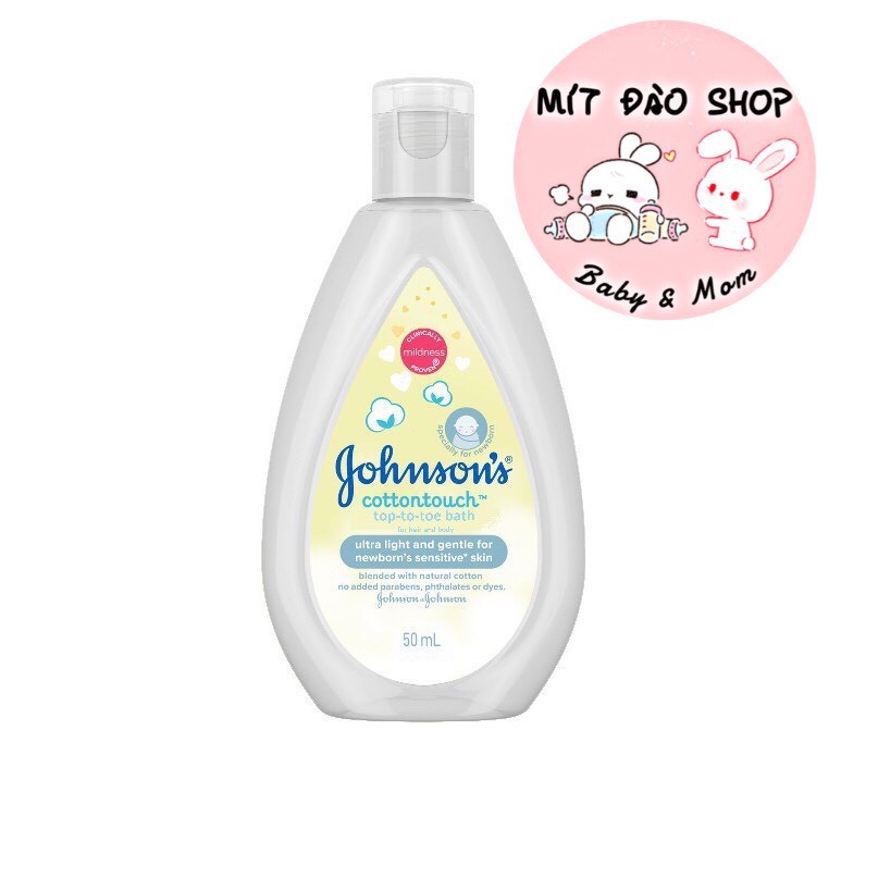 Sữa tắm/ sữa dưỡng thể cho bé Johnson's mềm mịn cotton touch 50ml