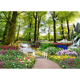 Tranh dán tường 3D phong cảnh mệnh mộc - tranh mệnh mộc - vải lụa kim tuyến - kích thước theo yêu cầu