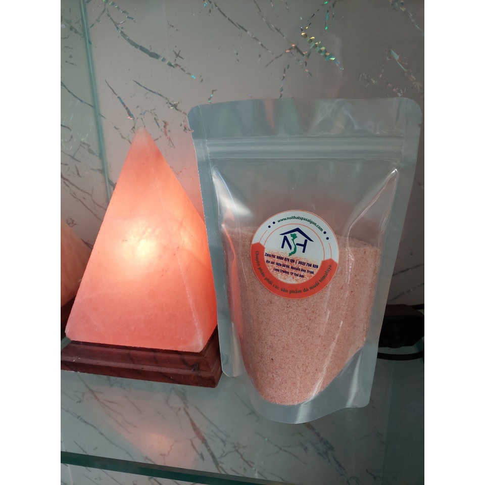 1kg muối hồng HiMALAYA nhập khẩu từ Pakistan, dạng muối hạt nhỏ, tẩy tế bào da, ngâm chân tay, rất tốt.