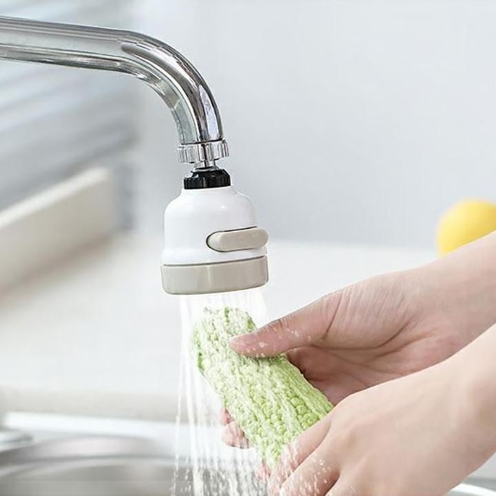 Đầu Vòi Nối Rửa Bát tăng Áp Xoay 360 Độ, 2 Chế Độ Chảy Thông Minh