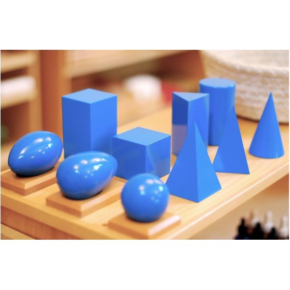 Khối hình học có đế Montessori