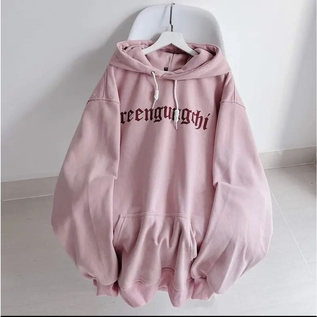 Áo Hoodie Nam Nữ In Chữ HỒNG From Rộng Chất Nỉ  Unisex, Áo Hôdie Nữ  Túi Zip Siêu xinh