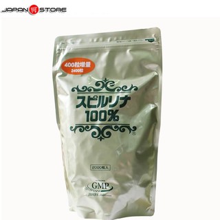 Tảo xoắn túi spirulina 2400 viên, tảo xoắn spirulina Nhật Bản dạng túi