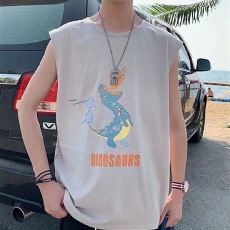 Áo Ba Lỗ Nam In Hình Hoạt Hình Size M-5XL Phong Cách Hàn Quốc Thời Trang