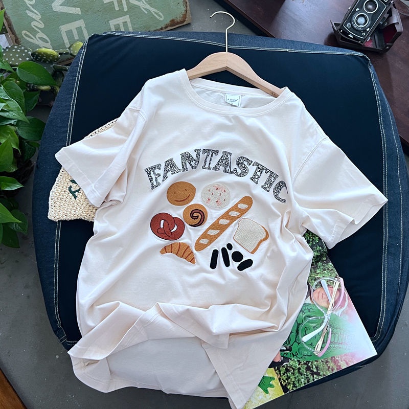 Áo Thun Tay Ngắn In Họa Tiết Dễ Thương Thời Trang Mùa Hè Cho Nữ