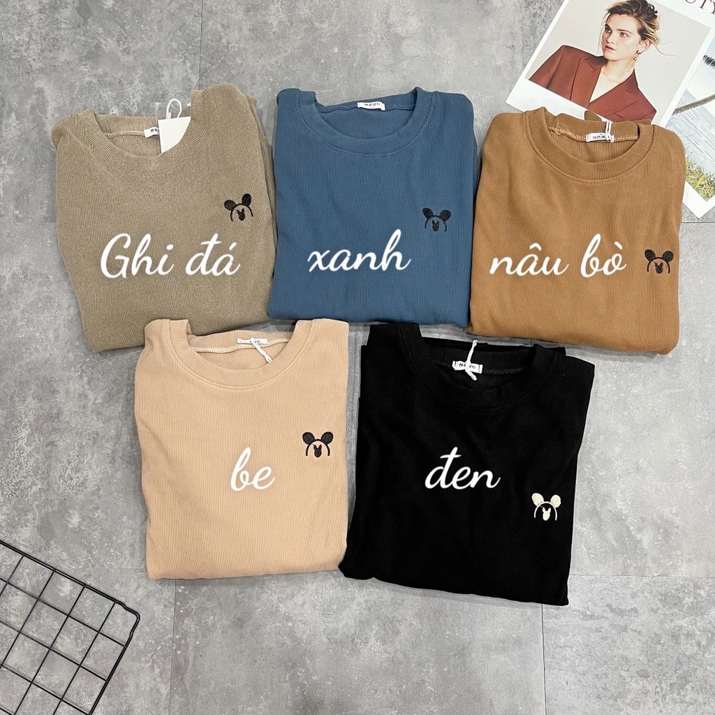 Sét nhung tăm thụng, MẪU DÁNG RỘNG , bộ dài tay nữ thu đông