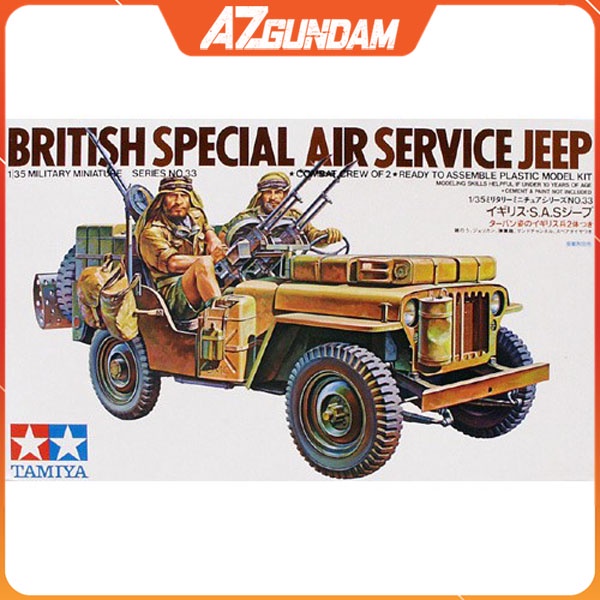 Mô Hình Lắp Ráp Xe Jeep Bristish Special Air Service Jeep Chính hãng Tamiya Tỉ Lệ 1/35