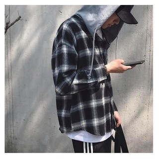 Flannel nón caro soc đen trắng