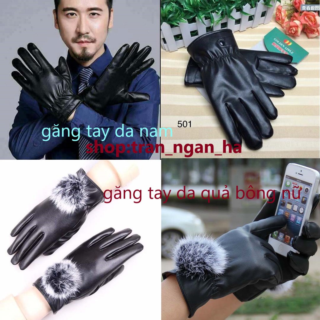 Găng tay da có cảm ứng đủ mẫu cho nam và nữ
