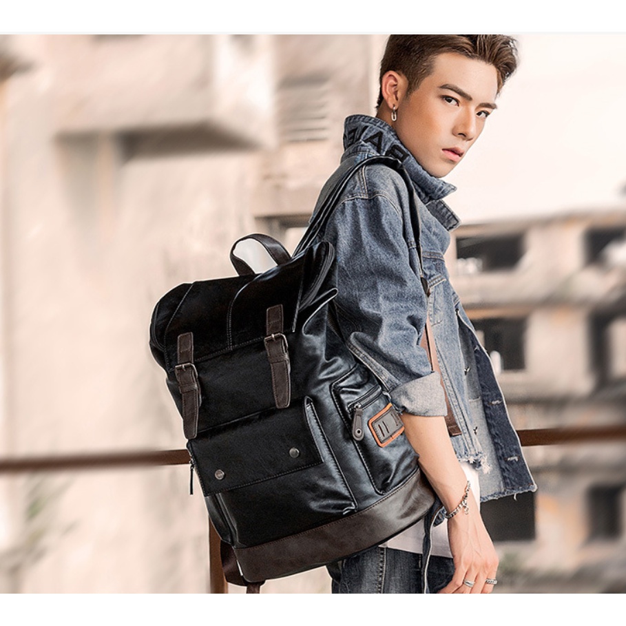 Balo nam da tự nhiên công suất lớn phong cách mới