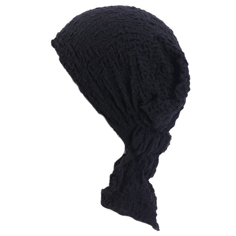 Mũ Trùm Đầu Kiêm Khăn Choàng Cổ Xếp Ly Nếp Nhăn Co Giãn Màu Sắc Tươi Sáng Cho Nữ