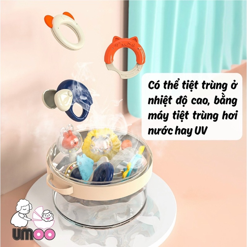 Hộp xúc xắc đèn nhạc umoo um-10100 chính hãng an toàn cho bé