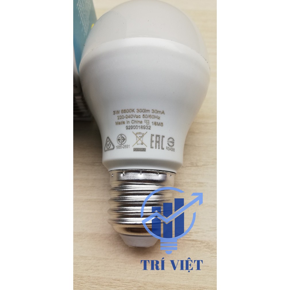 Bóng Đèn Ledbulb Philips 3W - 5W - 9W Đuôi E27 3000K / 6500K