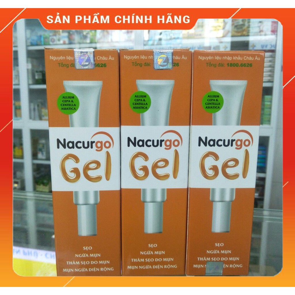 Nacurgo gel giảm thăm, ngừa sẹo, chống mụn