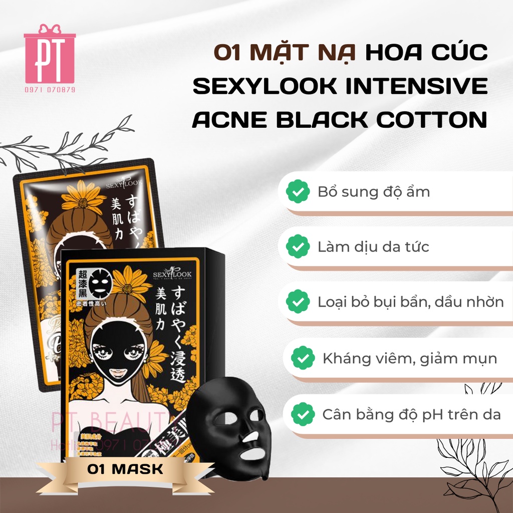 [CB17] Combo Sexylook 4 Miếng Mặt Nạ Và Tuýp Gel Tẩy Trang