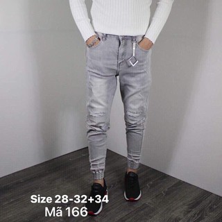Quần jean nam bo chân có size 34 ms 166 jean co giãn