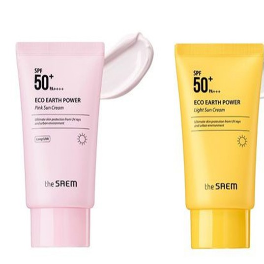 KEM CHỐNG NẮNG THE SAEM ECO EARTH POWER PINK SUN CREAM | BigBuy360 - bigbuy360.vn