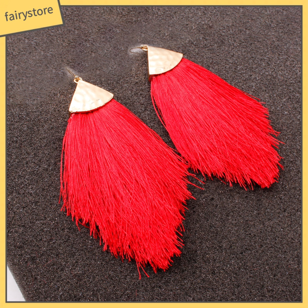 Bông tai tua rua dài thời trang cá tính cho nữ