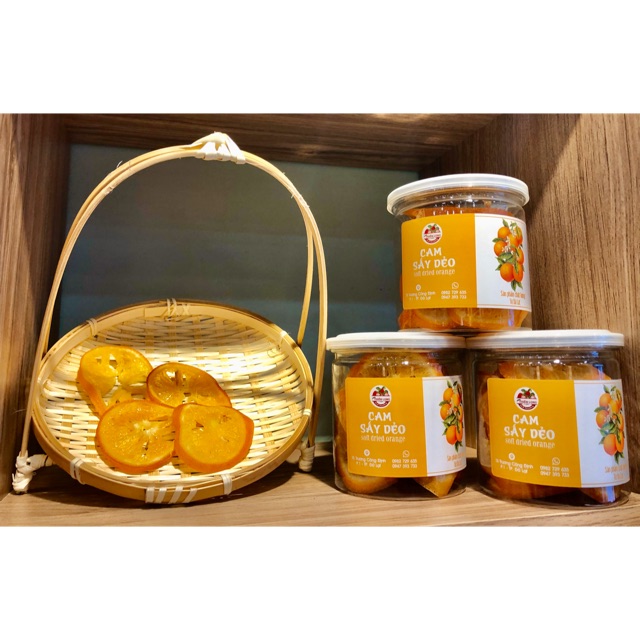 Cam sấy dẻo - trái cây sấy - Đặc Sản Đà Lạt - Hoàng Thiên Long Farm