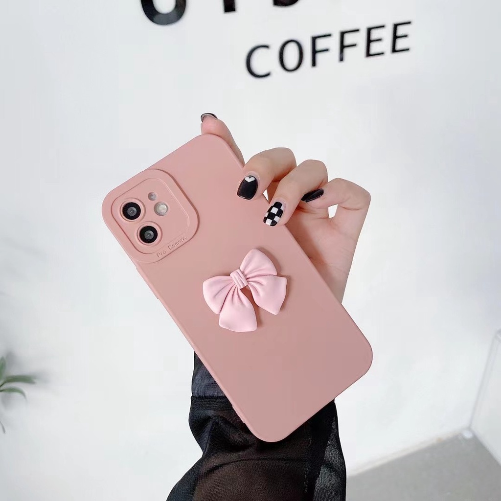 Ốp Điện Thoại Mềm Họa Tiết Nơ Xinh Xắn Cho Iphone7 7plus 8 8 Plus Xr X / Xs 11 11 Pro 11 Promax