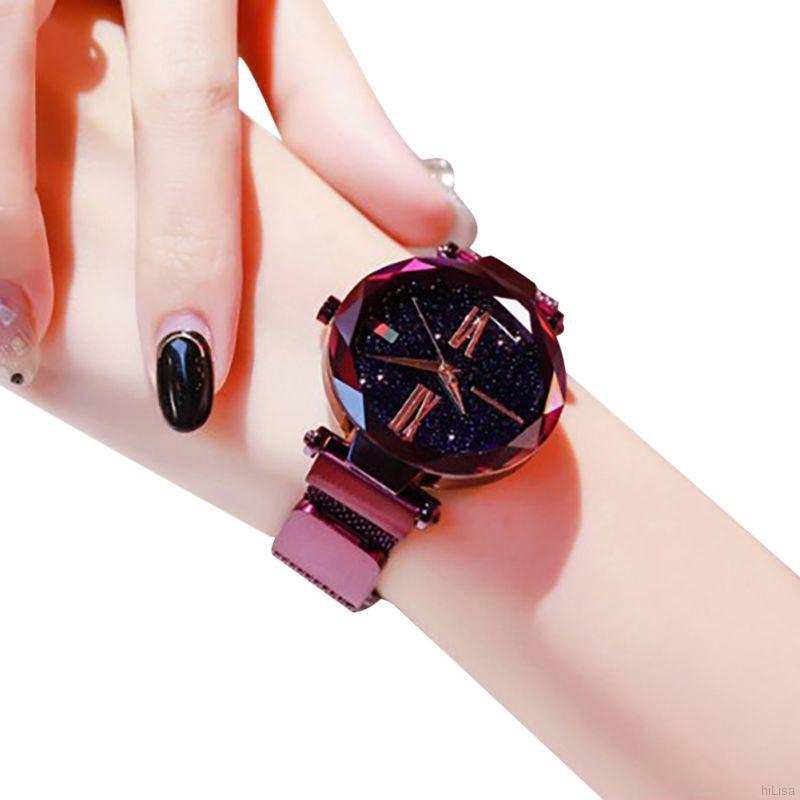 [Mã FASHIONT4FA2 giảm 10K đơn 50K] Đồng hồ mặt hình bầu trời sao cho nữ