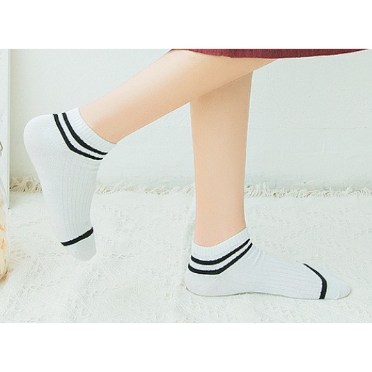 Tất vớ nam nữ cổ ngắn  phong cách Vintage Hàn Quốc