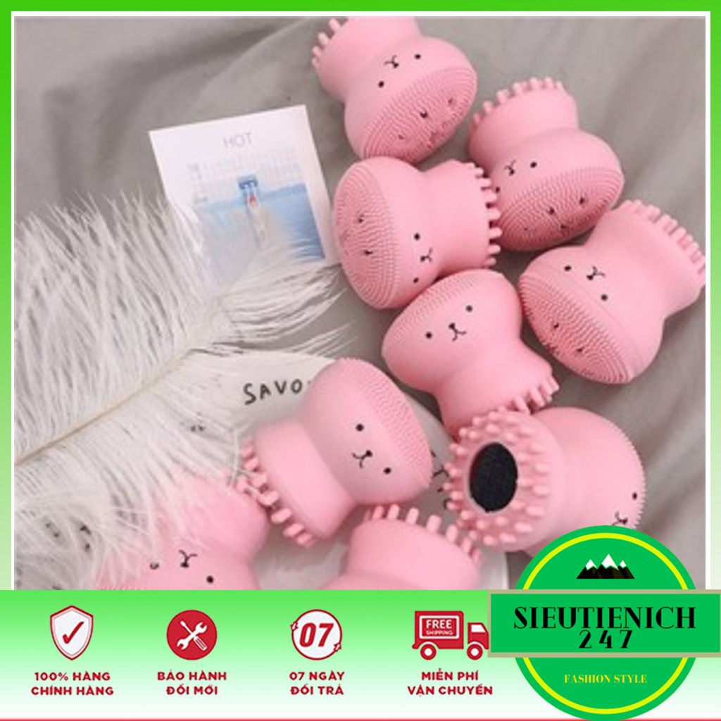 Cọ Rửa Mặt Tẩy Tế Bào Chết Bằng Silicon Mềm Hình Chú Bạch Tuộc Đáng Yêu