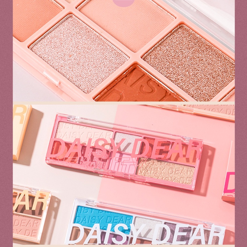 [Hàng mới về] Bảng phấn mắt DAISY DEAR màu sắc ánh nhũ chống nước tiện dụng