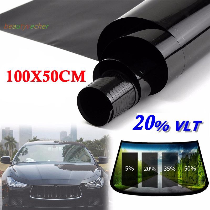 Miếng film dán cửa kính xe hơi màu đen 50*100cm siêu bền